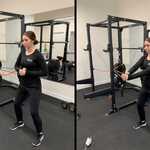 Chiropractor performing pallor press on a squat rack