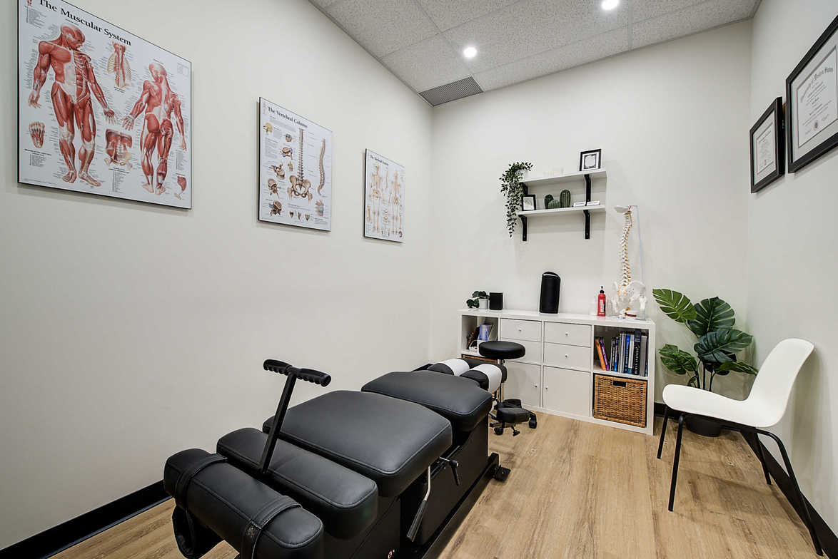 Chiropractic room in West Kelowna